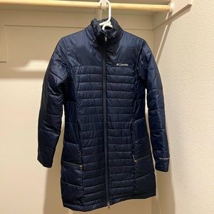 Columbia long jacket zip up